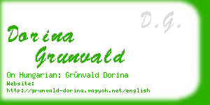 dorina grunvald business card
